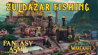 🦕Ambience ASMR | Zuldazar Fishing🦕 Dinosaur Roars, Rain (⚔️World of Warcraft inspired ASMR⚔️)