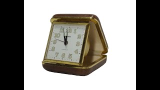 Folding  mechanical travel alarm clock VEDETTE 1986 #AntiqueClocksDepot