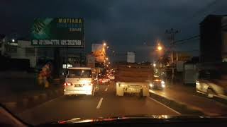 Ungaran City Street at Night