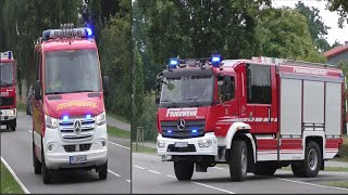 [Mülleimerbrand] FW Bokholt-Hanredder MTW und Feuerwehr Barmstedt LF 10 mit 2 x Bullhorn