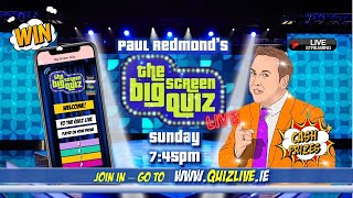 Paul's Big Screen Quiz - Live - Sunday 8th Nov 7:45pm