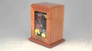 Oak Framed Photo Urn - USAPetMemorials.com