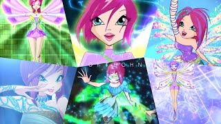 Winx Club Tecna Fairy of Technology All Transformations up to Enchantix