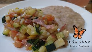 Verduras Guisadas con Jamón de Monarca Cocina Mexicana