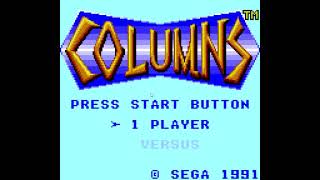 Columns gameplay on the Sega Game gear