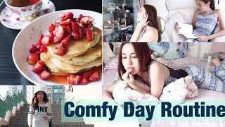 My COMFY DAY Routine | Holiday Breakfast + Makeup