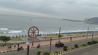 VIZAG TOUR , R.K BEACH VIEW FROM HOTEL ROOM..