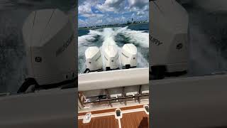 Launching this big body 2021 Boston Whaler 350 Realm for sale by nautical yacht group