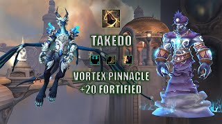 10.1.5 Aug Evoker Mythic+ POV | +20 Vortex Pinnacle | Fortified | Dragonflight Season 2