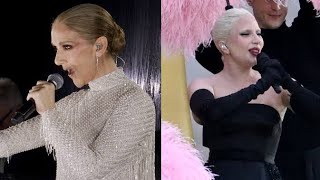 Céline Dion& Lady Gaga perform during the Olympic paris 2024 opening ceremony/news update/sparksnews