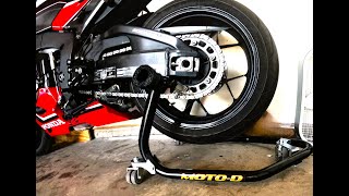 Motorcycle Floating Rear Stand   Unboxing and Initial Impression