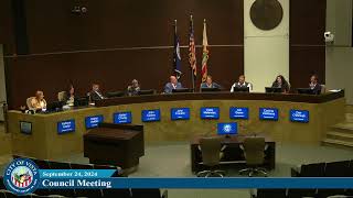 City Council Meeting, September 24th, 2024