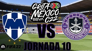 CF Monterrey vs Mazatlán FC Jornada 10 Grita México Clausura 2022. (Simulación FIFA 22).