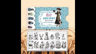 BeautyBigBang Ancient People and Animals Nail Stamping Plate Manicure Tool BBBXL-001