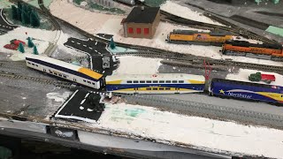 N Scale Multi track drifting part 2 with bombardiers!