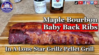 Maple Bourbon Baby Back Ribs In A Lone Star Grillz Pellet Grill