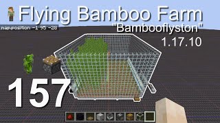 How to build a Flying Machine Bamboo Farm (1.17.10) - Minecraft Bedrock Tutorials(157)