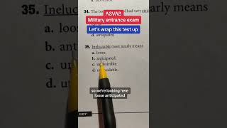 ASVAB AFQT Word Knowledge Vocab 35  #army #asvab