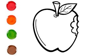 How To Draw An Apple Gnawed Off By A Caterpillar Step By Step