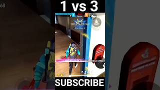 1 vs 3 destroyed is squad #shortvideo #video #freefire #viral #shorts