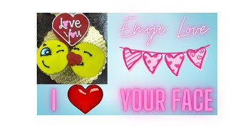 Emoji love cupcake cake tutorial