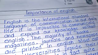 Importance of English || Paragraph on importance of English || Essay writing in English