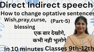 Direct Indirect speech - How to change optative sentences by @HarpreetKaur-xj4dx