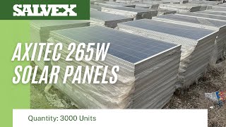 Virtual Product Inspection at Salvex - Axitec 265W Solar Panels - Used (3000 Units)