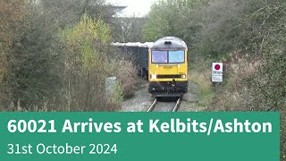 60021 Arrives at Kelbits/Ashton - 31st October 2024