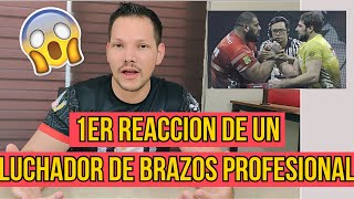 Luchador de brazos profesional reacciona a uno de los matches más importantes de la historia