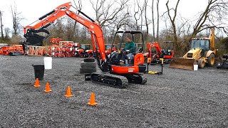 My buddy Tom taking the Kubota challenge