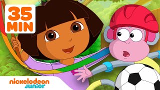 Dora the Explorer | Football et d'autres sports ! ⚽️ | Compilation de 35 minutes | Nickelodeon Jr.