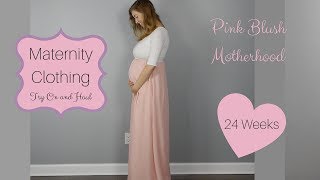 Maternity Clothing Haul and Try On - On A Budget (24 Weeks Pregnant) Pink Blush Motherhood Maternity