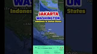 Jakarta to Washington Flight Route Indonesia to United States 10-10-2024 #aviation #travel