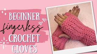 Beginner Friendly Fingerless Crochet Gloves | TwinStarHooks