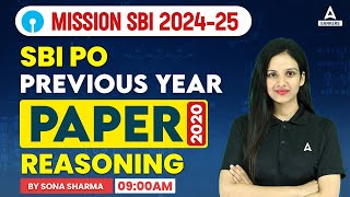 SBI PO 2024 | SBI PO Reasoning Previous Year Question Paper 2020 | By Sona Sharma