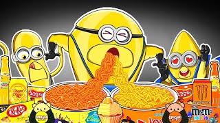 DESPICABLE ME 4 - Mega Minions Mukbang Convenience Store YELLOW ORANGE Food Mukbang Animation | ASMR