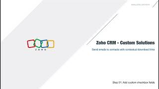 Send emails containing contextual download links | Zoho CRM Solutions