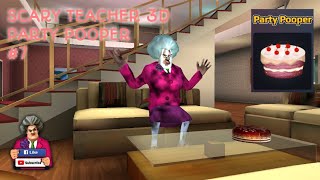 Scary Teacher 3D/PARTY POOPER/BOM PESTA KUE ULANG TAHUN GURU/Level 7/Bölüm 7