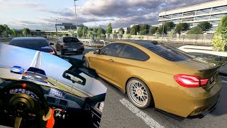 Cutting up TRAFFIC on Tokyo highway - Assetto Corsa mods I GoPro Helmet POV