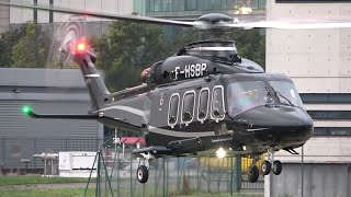 LUXURIOUS LEONARDO AW139 Landing & Takeoff !! (F-HSBP)