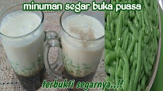 resep cara membuat CENDOL dari tepung beras - menu minuman segar buka puasa