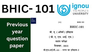 IGNOU BHIC 101 Most important question for june 2024 examination| BHIC 101 previous year solution