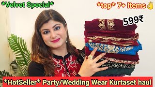 *BestSeller*Party/WeddingWear Kurta Set haul | VELVET SUIT,KURTI,GOWN | Winter Collection |Ft.Amazon