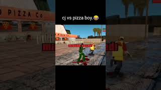 GTA San Andreas CJ vs pizza boy 🤣 #short #gta #gta5 #gtaonline