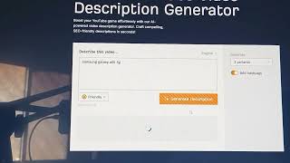 How to create or generate youtube description