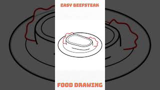 Easy food beefsteak drawing #easytodraw #drawingtutorials #howtodraweverything