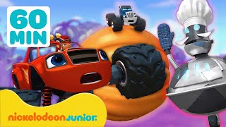 Blaze et les Monster Machines | Sauvetages d'aliments GIGANTESQUES avec Robot Blaze | Nickelodeon Jr