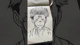 sukuna drawing 🤯 || jujutsukasen || gojo drawing || #animedrawing #anime #shorts #art