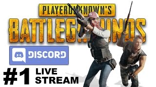 Playerunknown’s Battleground #1 LIVE: First Game EVER! #DiscordApp